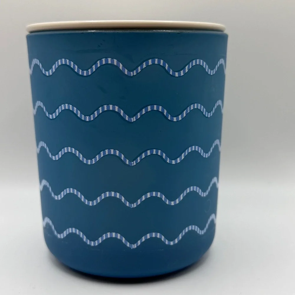 Room Essentials Caribbean Cocktail Scented Jar Candle with Lid 12oz Blue Wave - Picture 2 of 3